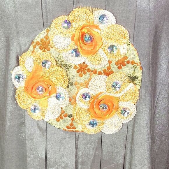 VINTAGE 1980'S Ethnic Hippie No Label Embroidered and Beaded Maxi Dress - Picture 5 of 10